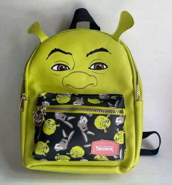 DreamWorks Shrek Character Mini Backpack Green Faux Leather
