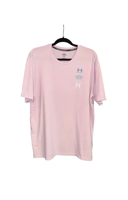 Under Armour T-Shirt Size XL Pink Graphic Logo