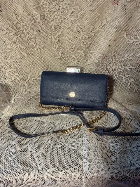 LUP 1 Michael Kors Saffiano Leather Navy Blue Crossbody Bag