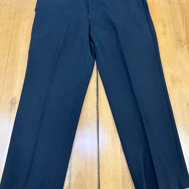 Navy Woven Dress Trousers