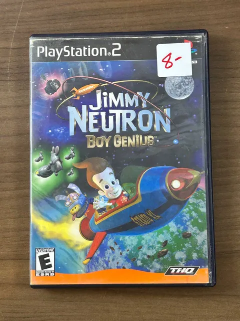 Jimmy Neutron Boy Genius PS2 PlayStation 2 2002 Complete CIB w/ Manual THQ
