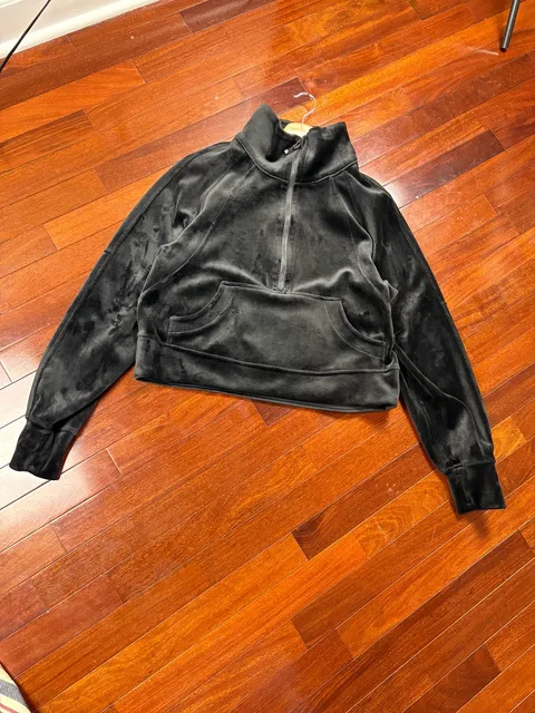 Lululemon Scuba Oversized Funnel Neck Half Zip Velvet Black XS