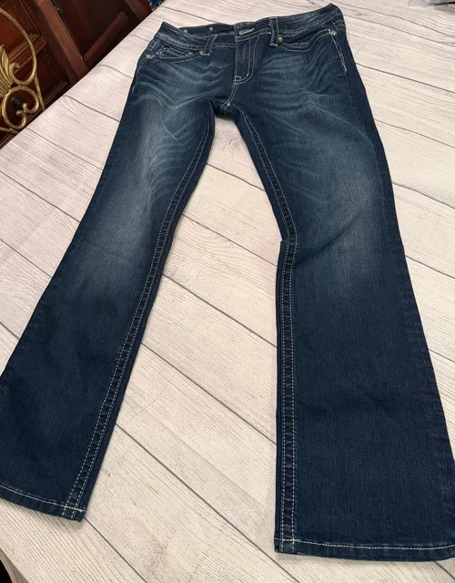 Miss Me Signature Rise Boot Jeans Size 32 Dark Wash Bootcut Denim