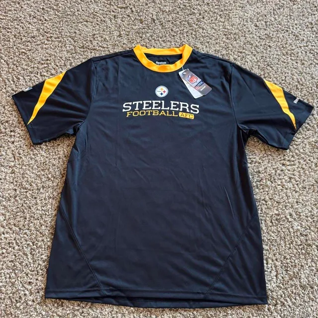 Reebok Pittsburgh Steelers NFL Jersey Size L Black PlayDry