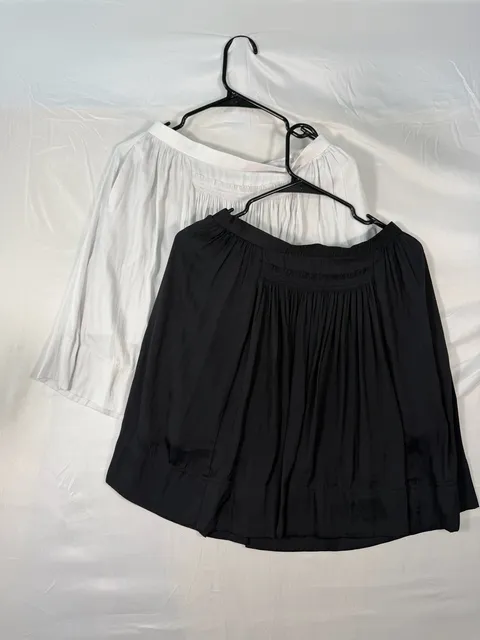 Banana Republic Pleated Skirt Lot Black White