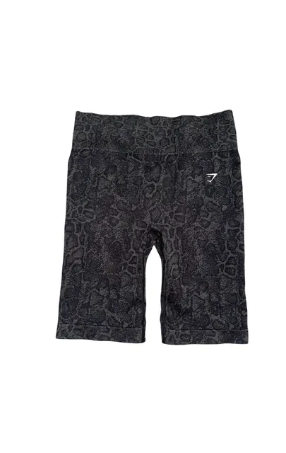 Gymshark Animal Seamless Cycling Shorts Black Animal Print