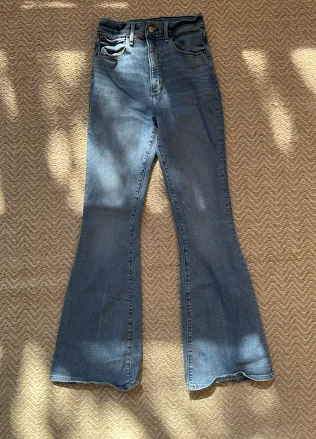 Abercrombie & Fitch Flare Jeans Size 27 4R Blue Denim