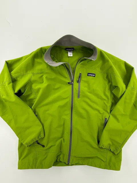 Patagonia Soft Shell Jacket Size XL Green Full Zip Stand Collar