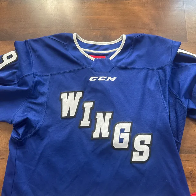CCM Wings Hockey Jersey Size M Blue Practice Pullover