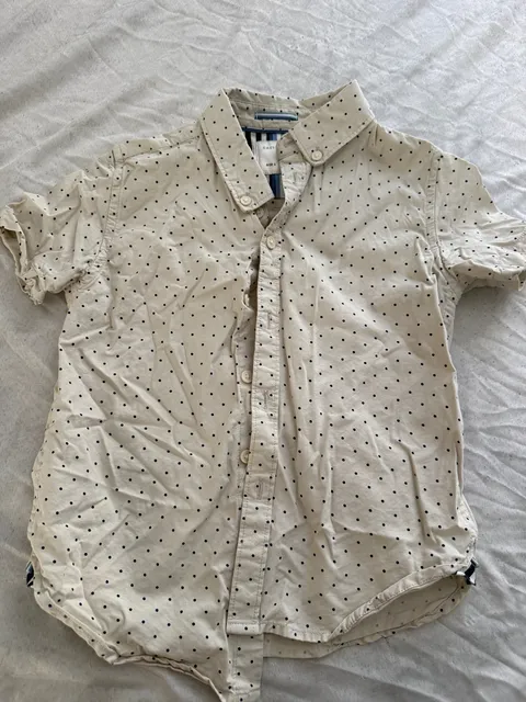 Cactus Boys Polka Dot Short Sleeve Shirt Size 4