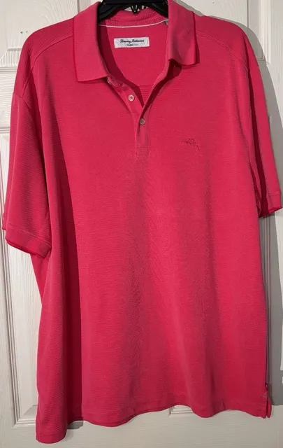 Tommy Bahama Island Zone Polo Shirt Size XL Pink