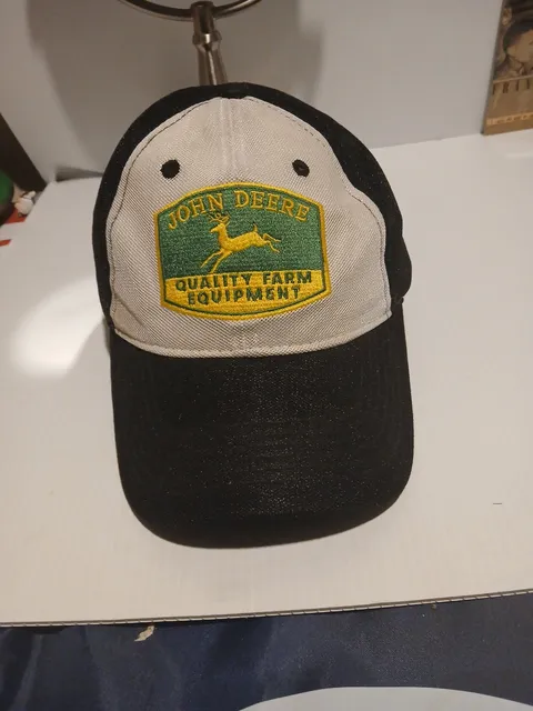 John Deere Quality Farm Equipment Snapback Hat Black Green