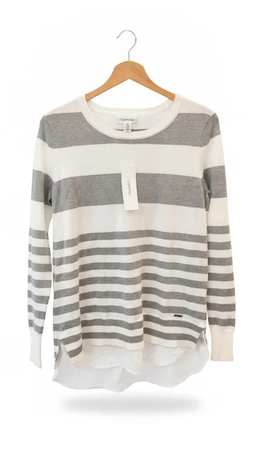 Calvin Klein Women's Striped top Size M NWT