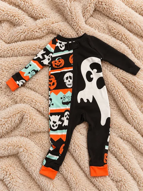 Baby Halloween Ghost Pumpkin Romper Size 6-9m