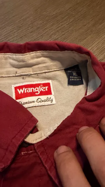 Wrangler Short Sleeve Button Down Shirt Size XL Red Cotton