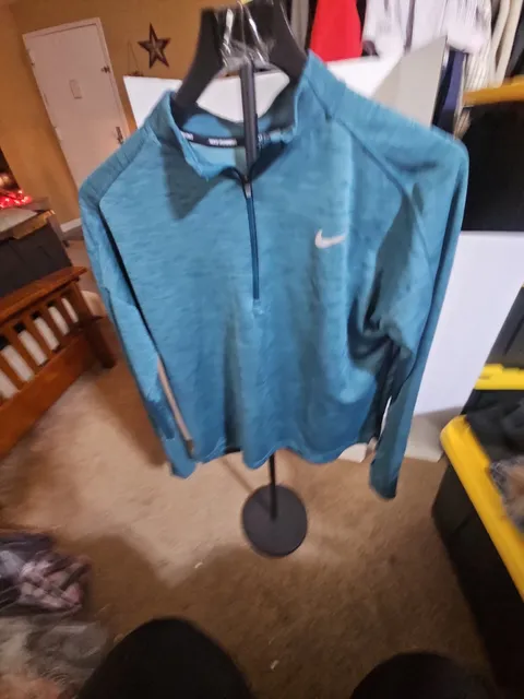 Nike Dri-FIT Running 1/2 Zip Pullover Size M Blue Athletic Shirt