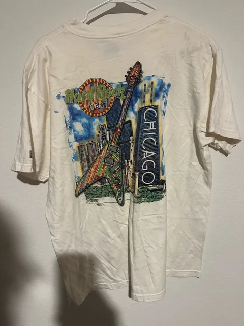 Hard Rock Cafe Chicago T-Shirt White Large
