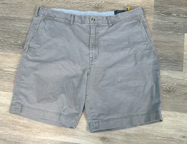 Polo Ralph Lauren Shorts Size 38 Gray Stretch Classic Fit Chino