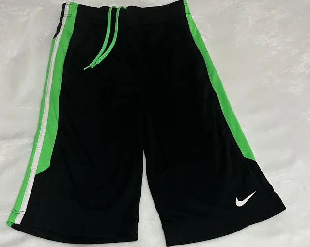 Nike Dri-Fit Athletic Shorts Size L Black Green