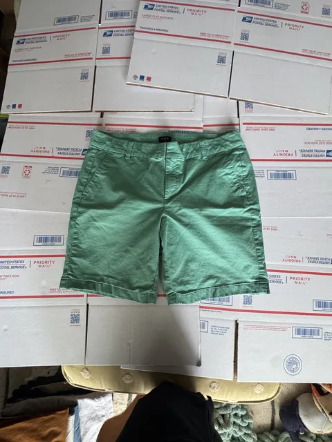 J.Crew Shorts Size 12 Green/Teal Cotton
