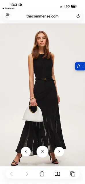 Commense Semi-Sheer Mesh Flared Dress Black