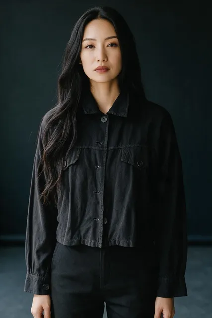  Crop black Jacket