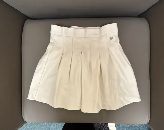 Zara Pleated Skirt Size 7 Cream Tennis Skater