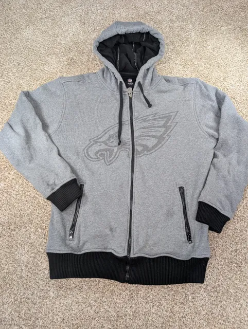 NFL Pro Line Philadelphia Eagles Full Zip Hoodie Gray