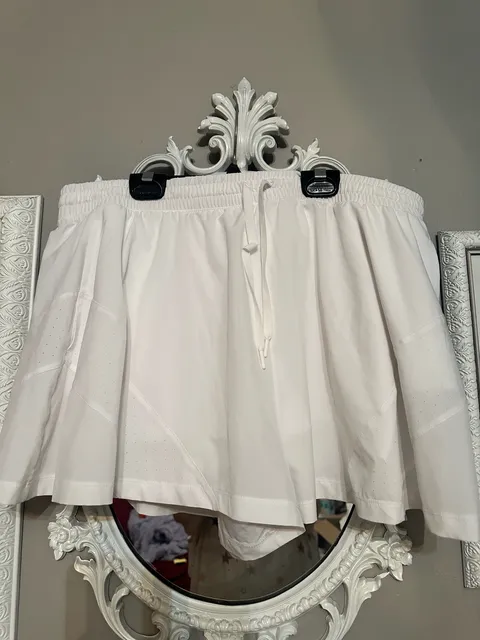 Avia Athletic Shorts Size L (12-14) White Drawstring Activewear