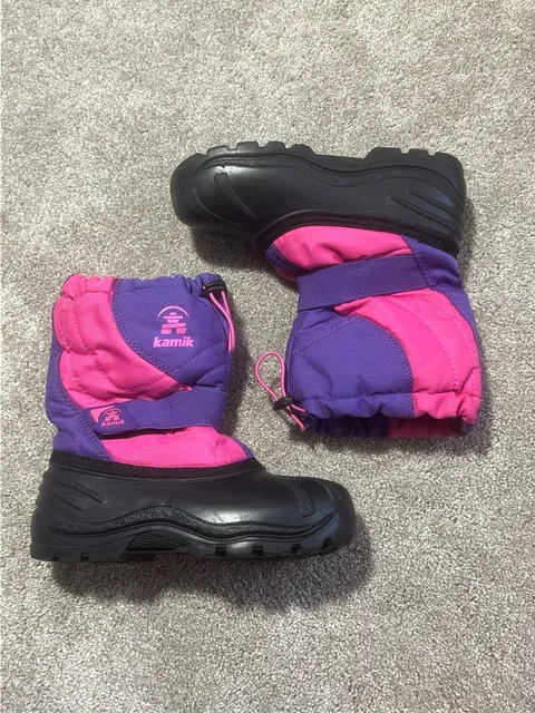 Kamik Snowbug Winter Boots youth Size 3 PurpleMagenta