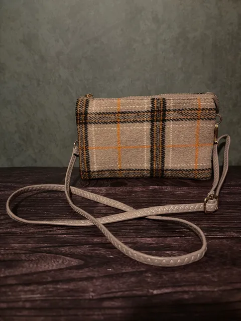 Jen & Co Riley Plaid Vegan Crossbody