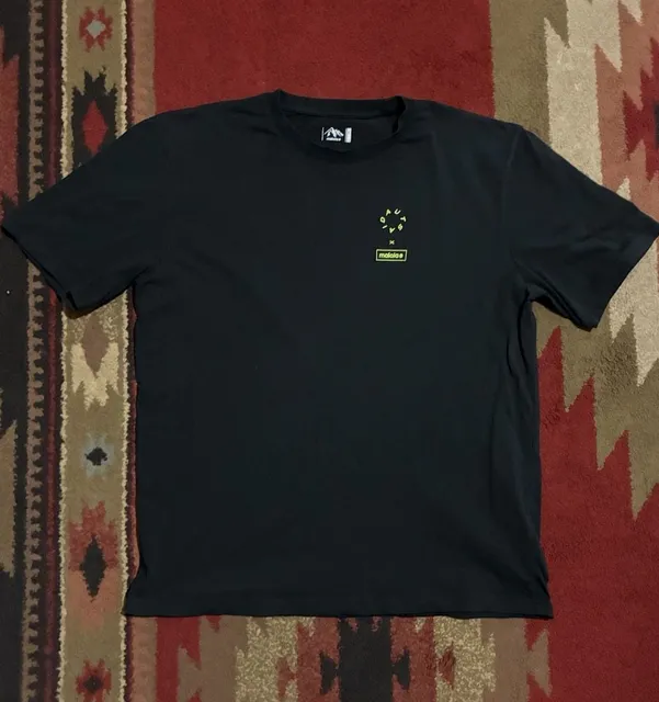 Maloja Graphic T-Shirt Size L Black Short Sleeve