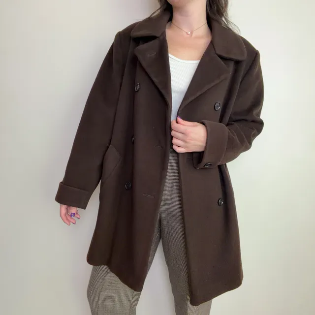 Vintage Brown Wool Coat
