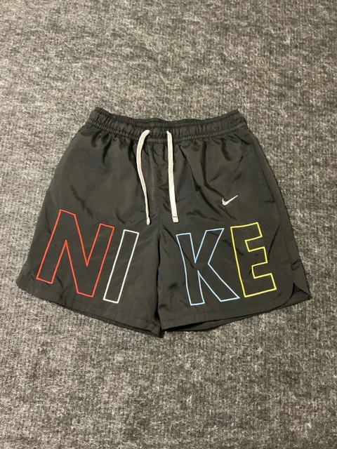 Nike Woven Flow Shorts Womens Size Small Black Multicolor