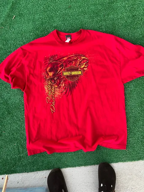 Harley-Davidson Orlando Florida Graphic T-Shirt Size 3X-Large Red