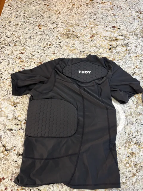 TUOY Padded Compression Shirt Size M Black Athletic Protective