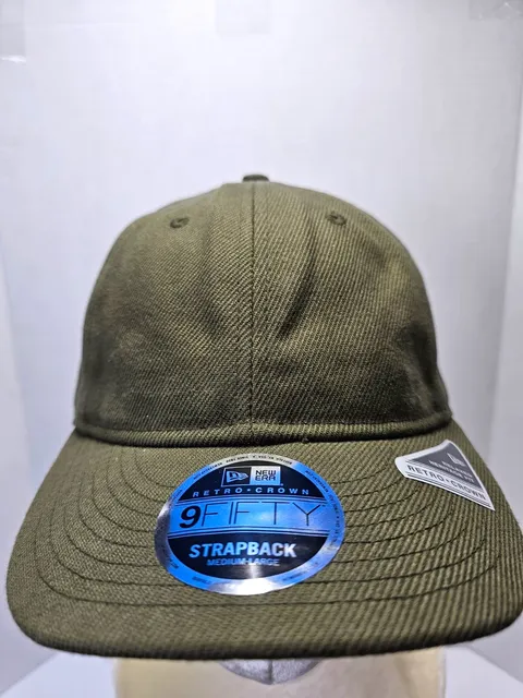 New Era Halley Stevensons 9FIFTY Retro Crown Waxed Cotton Olive Hat M/L