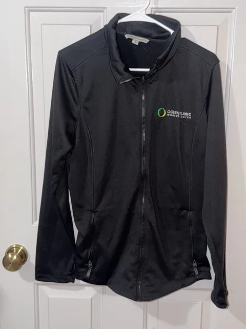 Port Authority Full Zip Jacket Size L Black Ogden Clinic