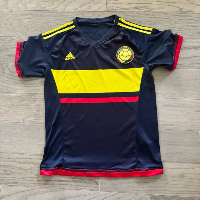 Adidas Colombia Soccer Jersey Blue Yellow Red G87445