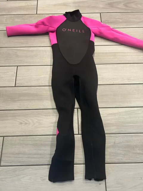 O'Neill Wetsuit Size 10 Black Pink Long Sleeve Full Body Surf