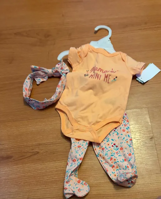 Wanderling Mama's Mini Me 3-Piece Outfit Set Size NB Pink