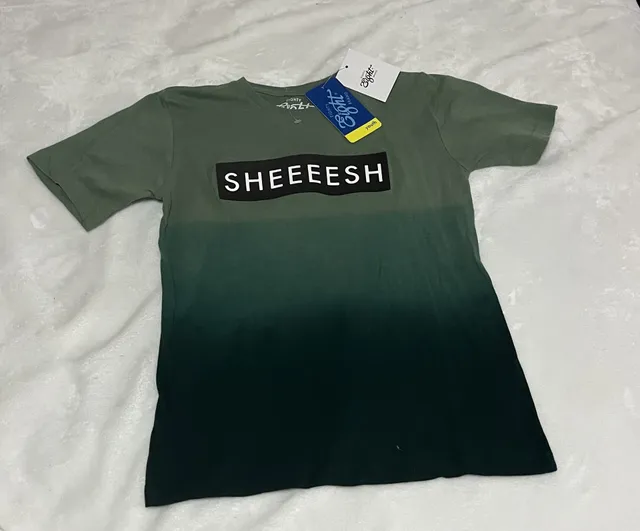 Eighty Eight Brand Sheeeesh T-Shirt Size 8 Green Ombre Graphic Tee