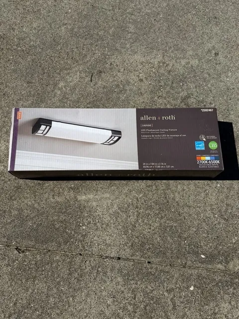 Allen + Roth Daphne LED Flushmount Ceiling Fixture 24 In