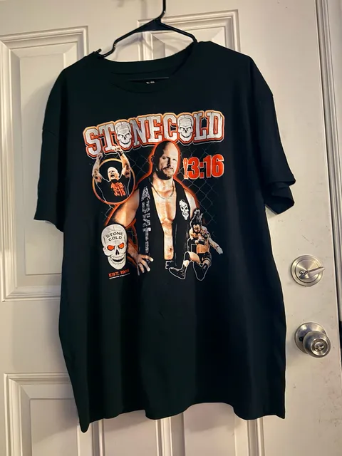 WWE Stone Cold Steve Austin 3:16 T-Shirt XL Black Graphic Tee