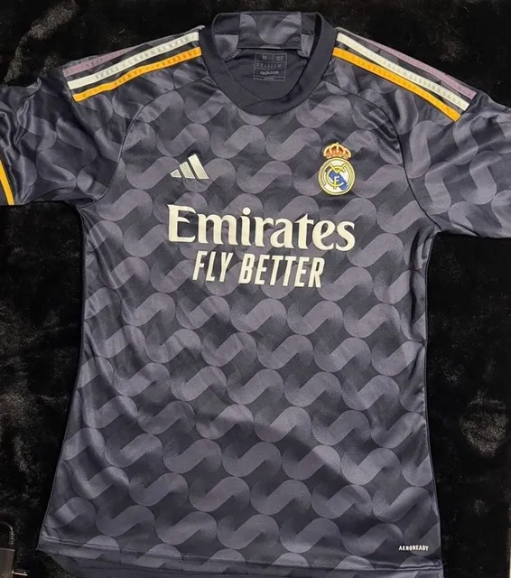 Adidas Real Madrid Away Jersey Size M Bellingham 5 23/24 Navy