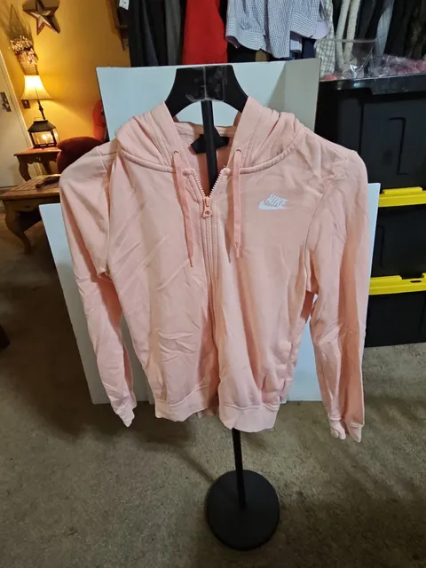 Nike Full Zip Hoodie Size XS Peach Pink Sweatshirt