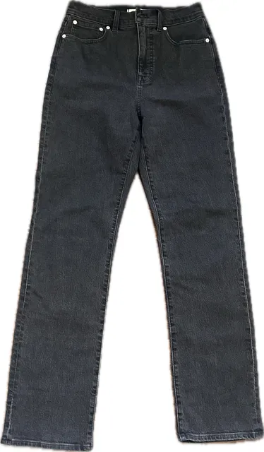 Madewell 90s Straight Leg Jeans Black Wash Like New 27
