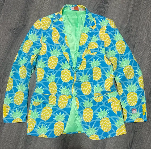 OppoSuits Shineapple Blazer Size US 36 Pineapple Party Suit Jacket