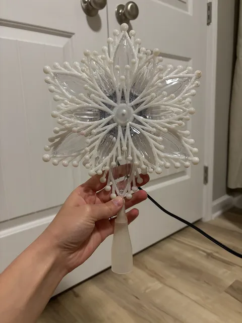 Holiday Time LED Snowflake Christmas Tree Topper