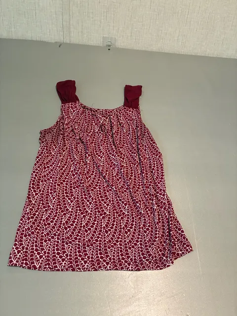 Women's New York and Company Tank Top Stretch Sleeveless Pleated - Size XL Ny&Co